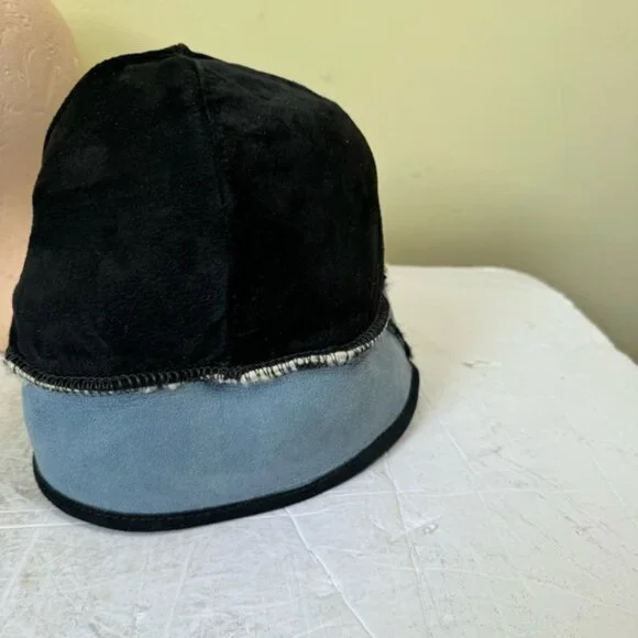 Vintage Shearling Bucket Rimmed Hat Sheepskin Fur Cozy Warm Leather Custom Fur - Picture 6 of 13